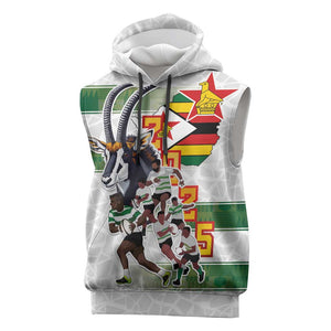 Custom Zimbabwe Rugby The Champions 2025 Sleeveless Hoodie Sables-Warriors of Africa - African Pride