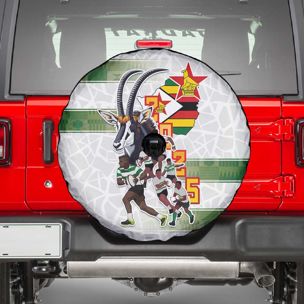Zimbabwe Rugby The Champions 2025 Spare Tire Cover Sables-Warriors of Africa - African Pride