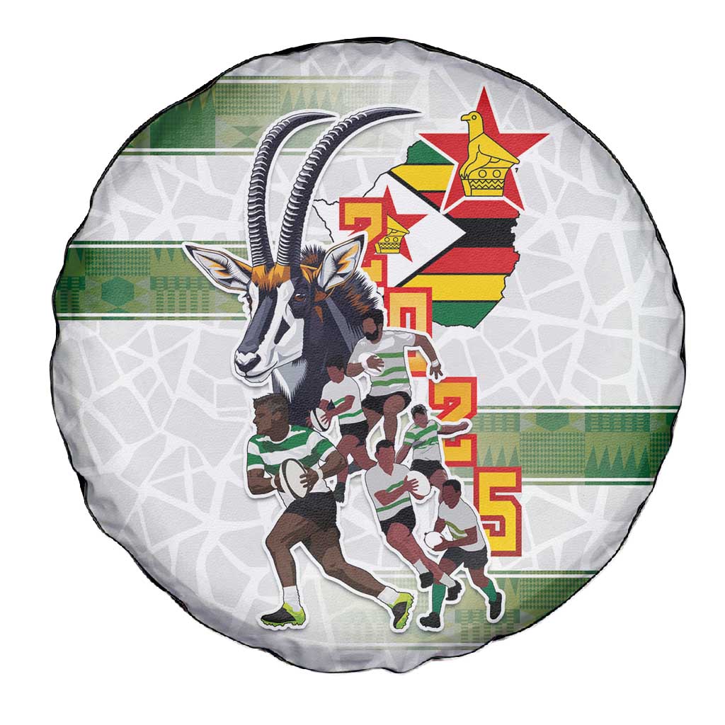 Zimbabwe Rugby The Champions 2025 Spare Tire Cover Sables-Warriors of Africa - African Pride