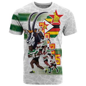 Custom Zimbabwe Rugby The Champions 2025 T shirt Sables-Warriors of Africa - African Pride
