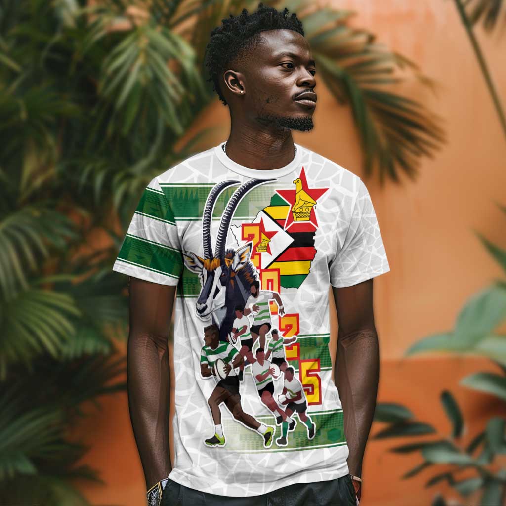 Custom Zimbabwe Rugby The Champions 2025 T shirt Sables-Warriors of Africa - African Pride