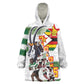 Custom Zimbabwe Rugby The Champions 2025 Wearable Blanket Hoodie Sables-Warriors of Africa - African Pride
