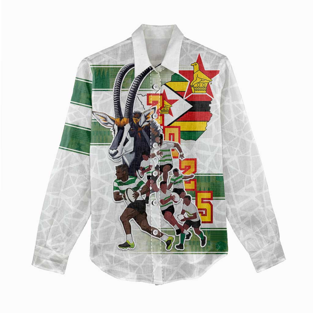 Custom Zimbabwe Rugby The Champions 2025 Women Casual Shirt Sables-Warriors of Africa - African Pride