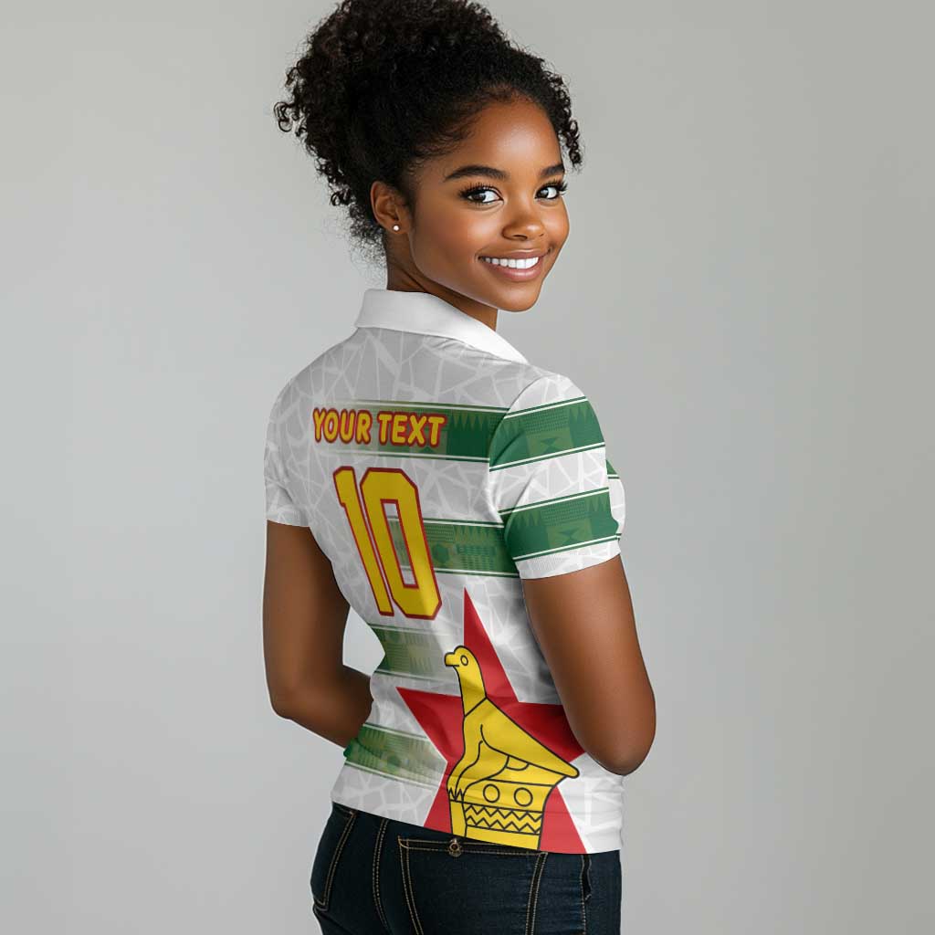 Custom Zimbabwe Rugby The Champions 2025 Women Polo Shirt Sables-Warriors of Africa - African Pride