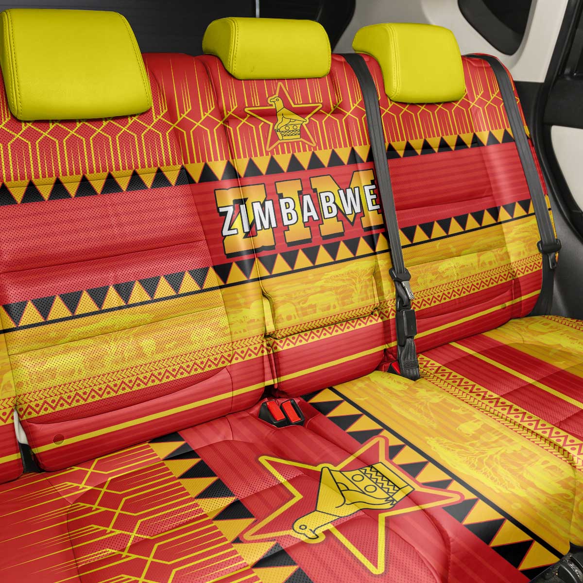 Zimbabwe Cricket Back Car Seat Cover African Heritage Edition - African Pride