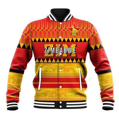 Custom Zimbabwe Cricket Baseball Jacket African Heritage Edition - African Pride