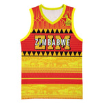 Custom Zimbabwe Cricket Basketball Jersey African Heritage Edition - African Pride