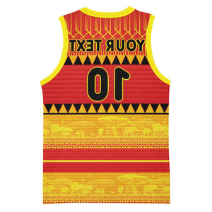 Custom Zimbabwe Cricket Basketball Jersey African Heritage Edition - African Pride