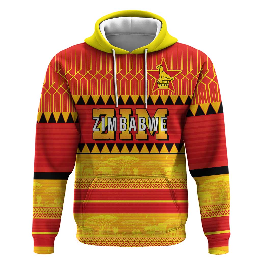 Custom Zimbabwe Cricket Hoodie African Heritage Edition - African Pride