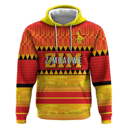 Custom Zimbabwe Cricket Hoodie African Heritage Edition - African Pride