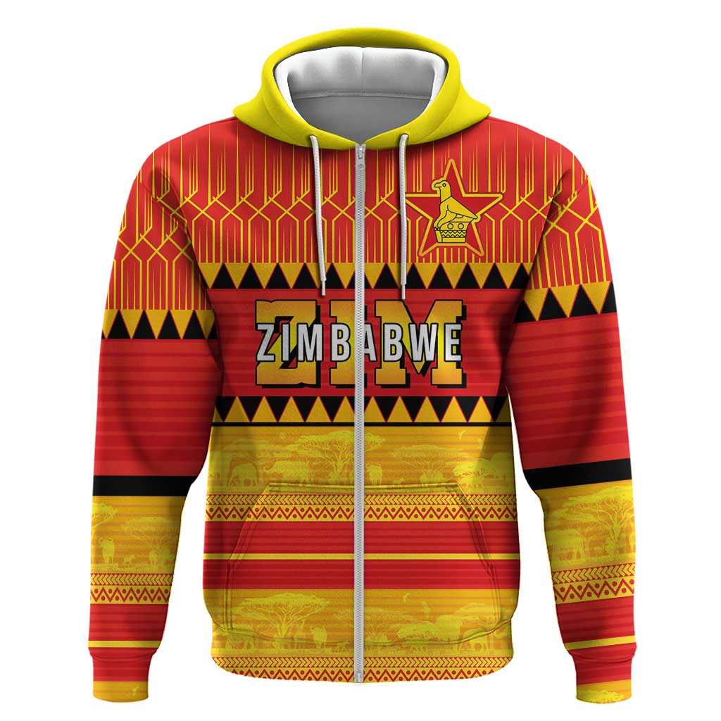 Custom Zimbabwe Cricket Hoodie African Heritage Edition - African Pride