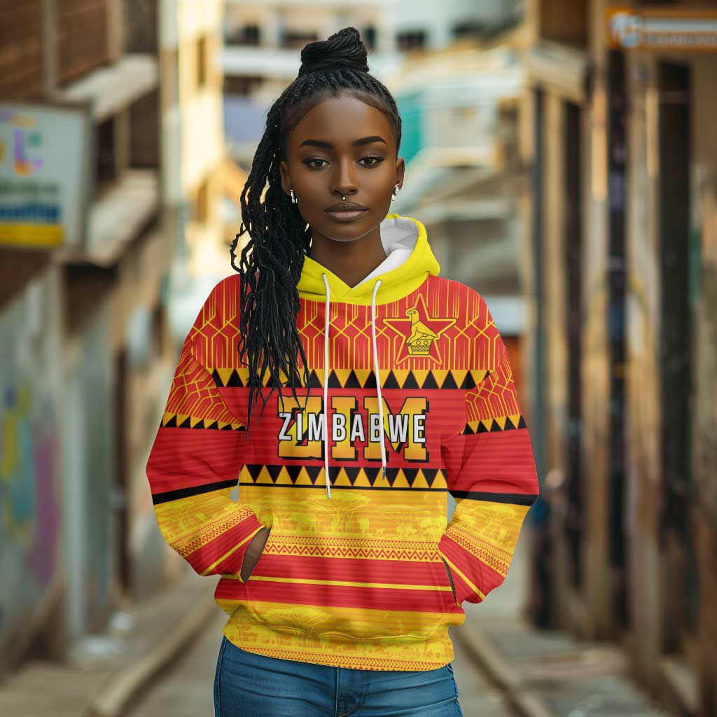 Custom Zimbabwe Cricket Hoodie African Heritage Edition - African Pride