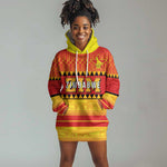 Custom Zimbabwe Cricket Hoodie Dress African Heritage Edition - African Pride