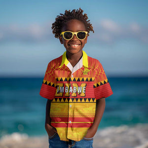 Custom Zimbabwe Cricket Kid Hawaiian Shirt African Heritage Edition - African Pride