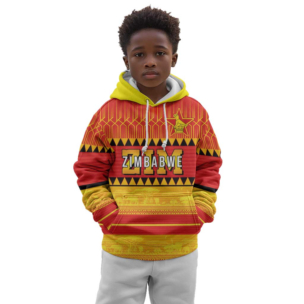Custom Zimbabwe Cricket Kid Hoodie African Heritage Edition - African Pride