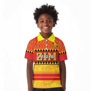 Custom Zimbabwe Cricket Kid Polo Shirt African Heritage Edition - African Pride