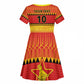 Custom Zimbabwe Cricket Kid Short Sleeve Dress African Heritage Edition - African Pride