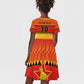 Custom Zimbabwe Cricket Kid Short Sleeve Dress African Heritage Edition - African Pride