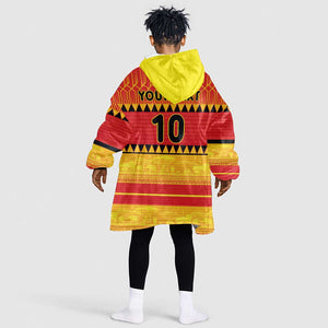 Custom Zimbabwe Cricket Kid Wearable Blanket Hoodie African Heritage Edition - African Pride