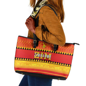 Zimbabwe Cricket Leather Tote Bag African Heritage Edition - African Pride