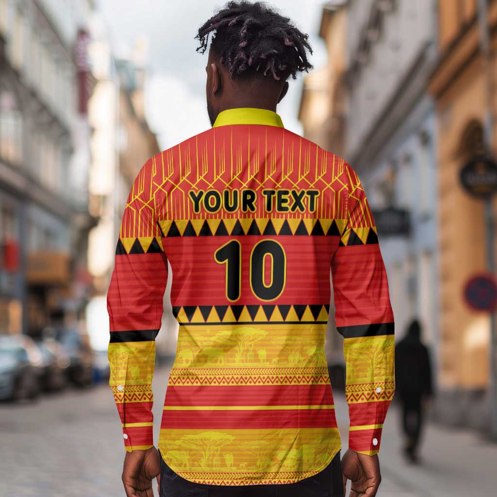 Custom Zimbabwe Cricket Long Sleeve Button Shirt African Heritage Edition - African Pride