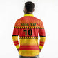 Custom Zimbabwe Cricket Long Sleeve Polo Shirt African Heritage Edition - African Pride