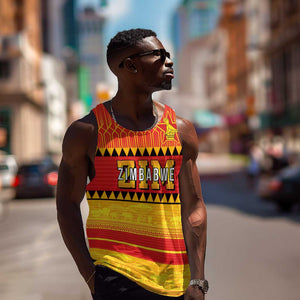 Custom Zimbabwe Cricket Men Tank Top African Heritage Edition - African Pride