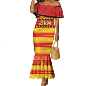 Custom Zimbabwe Cricket Mermaid Dress African Heritage Edition - African Pride