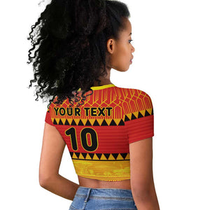 Custom Zimbabwe Cricket Raglan Cropped T shirt African Heritage Edition - African Pride