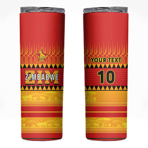 Custom Zimbabwe Cricket Skinny Tumbler African Heritage Edition - African Pride