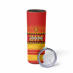 Custom Zimbabwe Cricket Skinny Tumbler African Heritage Edition - African Pride