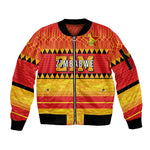 Custom Zimbabwe Cricket Sleeve Zip Bomber Jacket African Heritage Edition - African Pride