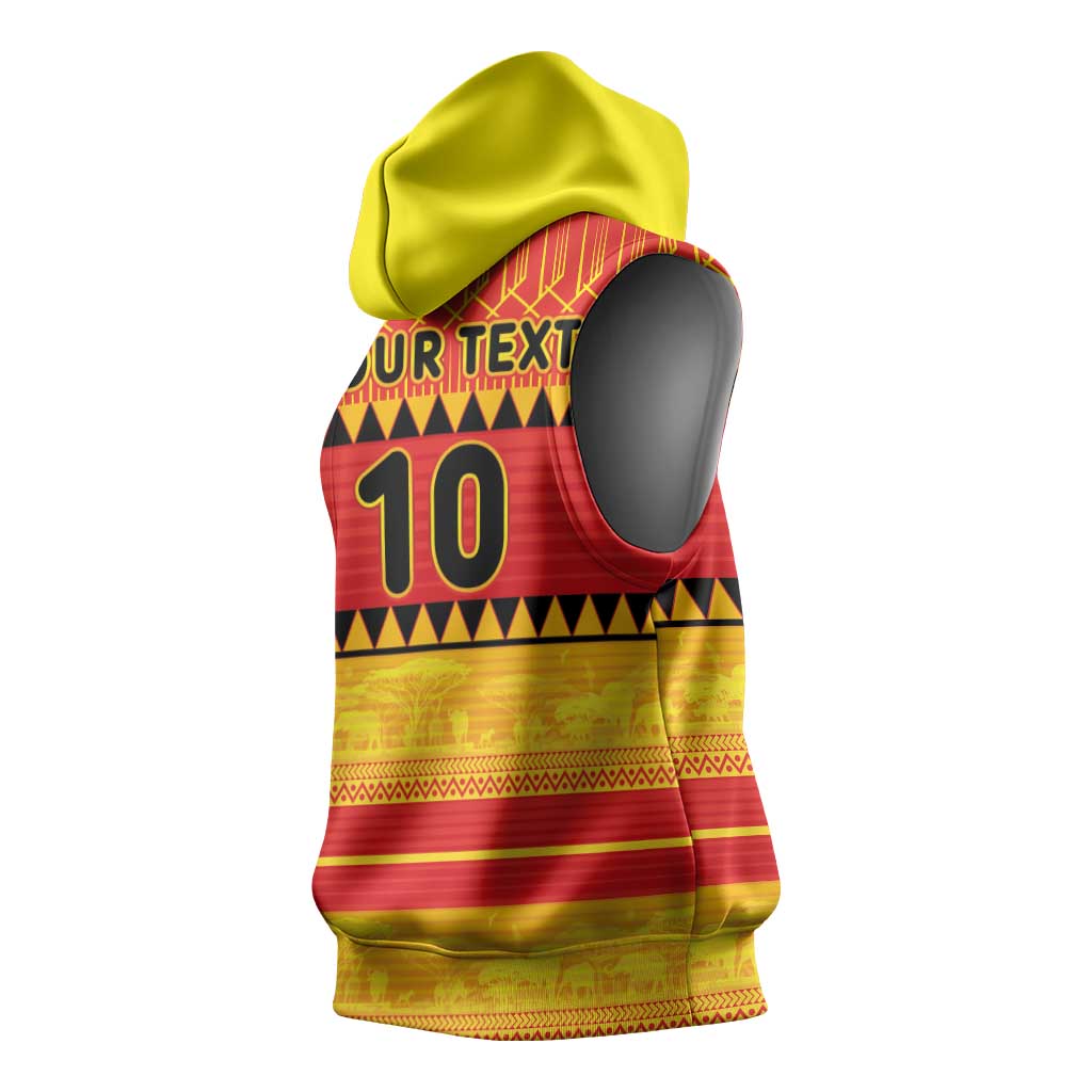 Custom Zimbabwe Cricket Sleeveless Hoodie African Heritage Edition - African Pride
