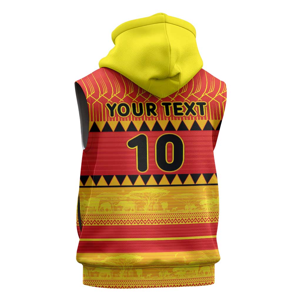 Custom Zimbabwe Cricket Sleeveless Zip Hoodie African Heritage Edition - African Pride