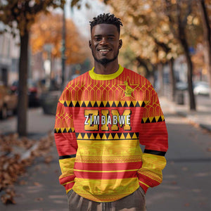Custom Zimbabwe Cricket Sweatshirt African Heritage Edition - African Pride