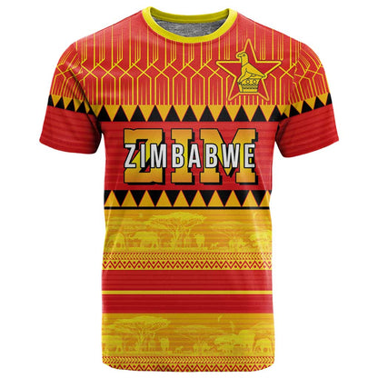 Custom Zimbabwe Cricket T shirt African Heritage Edition - African Pride