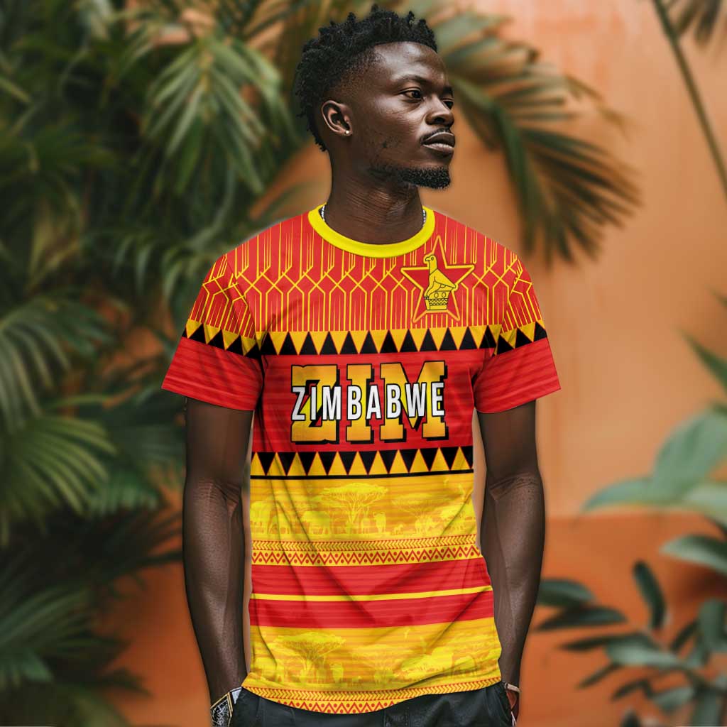 Custom Zimbabwe Cricket T shirt African Heritage Edition - African Pride