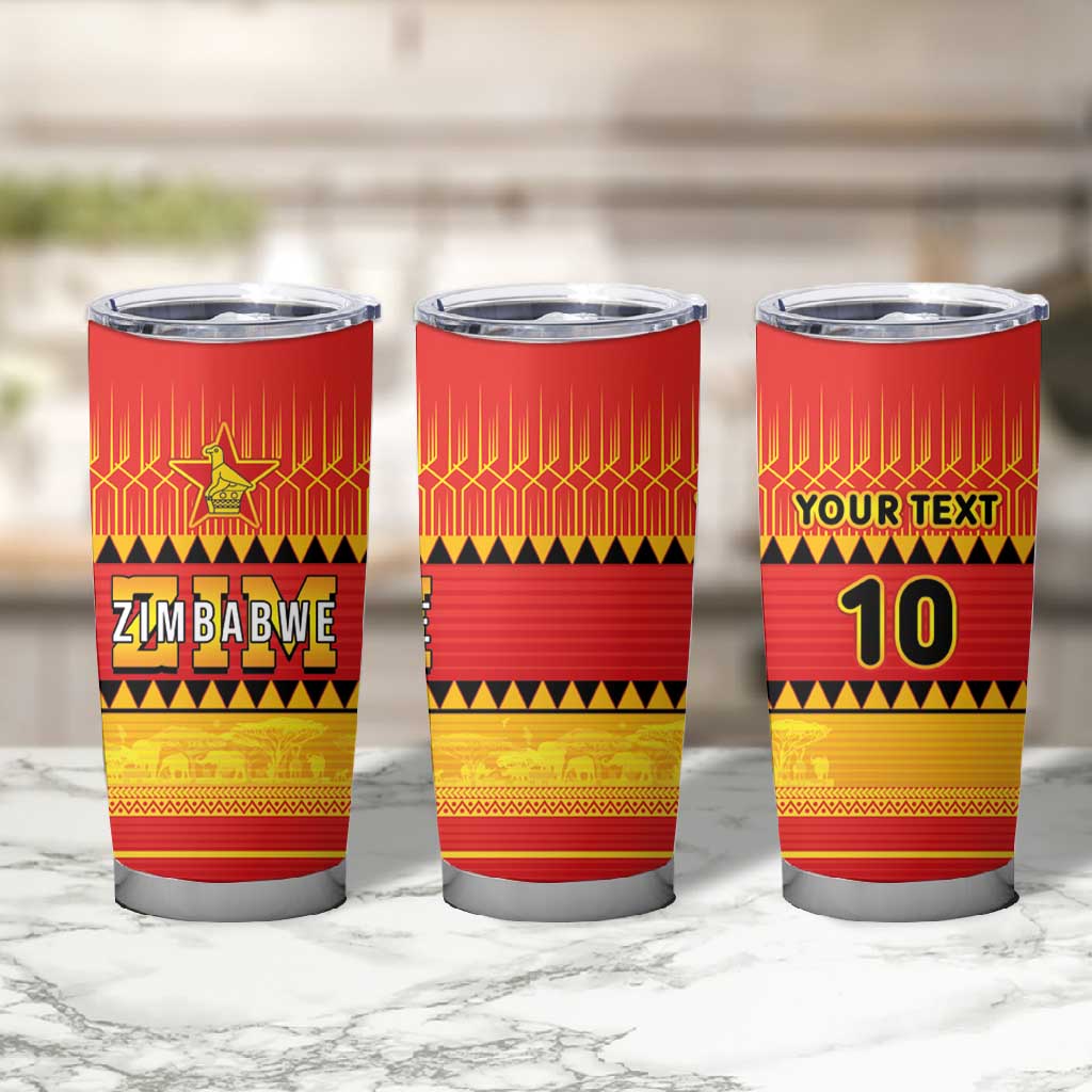 Custom Zimbabwe Cricket Tumbler Cup African Heritage Edition - African Pride