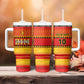 Custom Zimbabwe Cricket Tumbler With Handle African Heritage Edition - African Pride