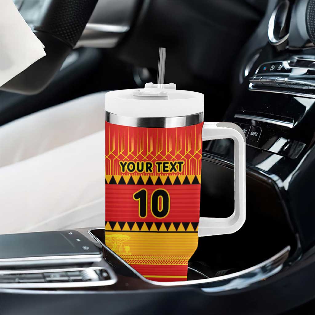 Custom Zimbabwe Cricket Tumbler With Handle African Heritage Edition - African Pride