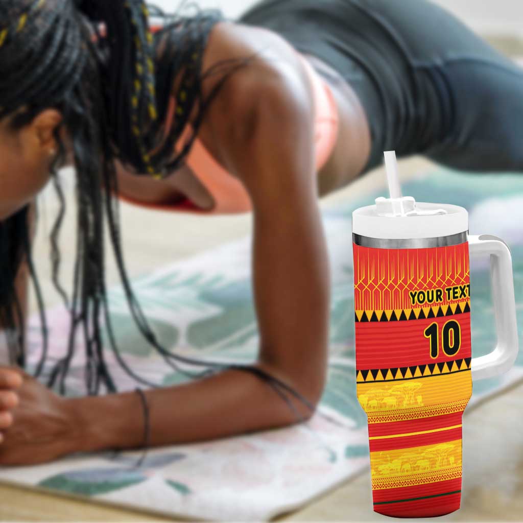 Custom Zimbabwe Cricket Tumbler With Handle African Heritage Edition - African Pride