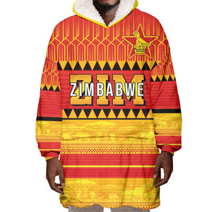 Custom Zimbabwe Cricket Wearable Blanket Hoodie African Heritage Edition - African Pride