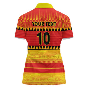 Custom Zimbabwe Cricket Women Polo Shirt African Heritage Edition - African Pride
