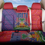 Haiti National Emblem Back Car Seat Cover Dashiki and Polynesian Pattern