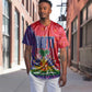 Haiti National Emblem Baseball Jersey Dashiki and Polynesian Pattern