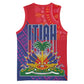 Haiti National Emblem Basketball Jersey Dashiki and Polynesian Pattern - African Pride