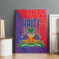 Haiti National Emblem Canvas Wall Art Dashiki and Polynesian Pattern