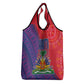 Haiti National Emblem Grocery Bag Dashiki and Polynesian Pattern