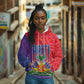 Haiti National Emblem Hoodie Dashiki and Polynesian Pattern