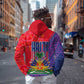 Haiti National Emblem Hoodie Dashiki and Polynesian Pattern